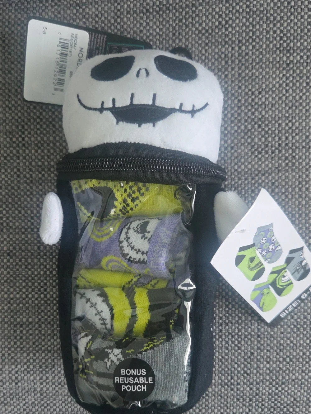 Disney Kids Plush Character Sock Pouch NWT